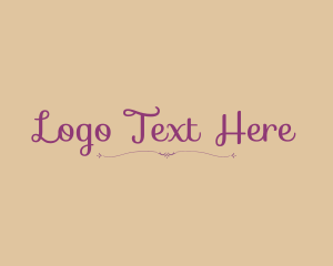 Chic - Purple Elegant Wordmark logo design
