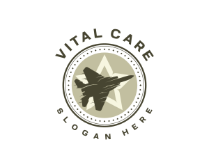 Military Jet Aviation Logo