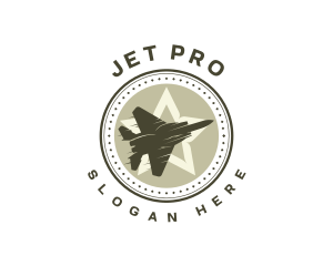 Jet - Military Jet Aviation logo design