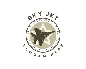 Military Jet Aviation logo design