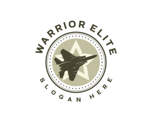 Military Jet Aviation logo design