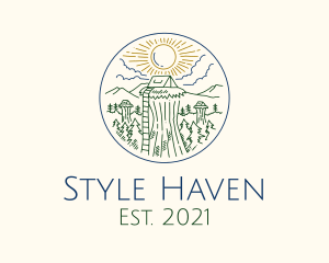 Hut - Sky Forest Camp logo design