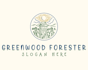 Sky Forest Camp logo design