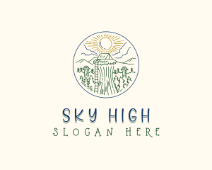 Sky Forest Camp logo design