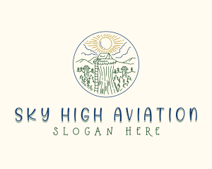 Sky Forest Camp logo design