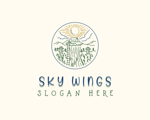 Sky Forest Camp logo design