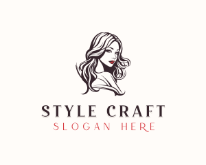 Woman Hairdresser Stylist logo design