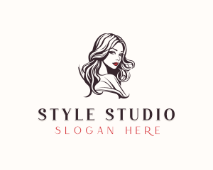 Woman Hairdresser Stylist logo design