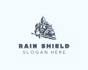 Strong Barbarian Sword logo design