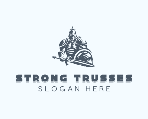 Strong Barbarian Sword logo design