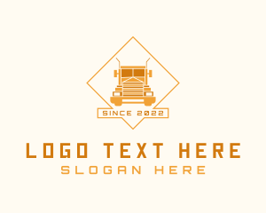 Truckload - Orange Truck Forwarding logo design