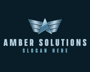 Metallic WingsLetter A logo design