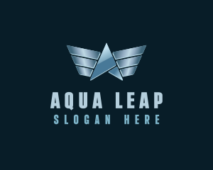 Metallic WingsLetter A logo design