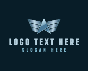Company - Metallic WingsLetter A logo design