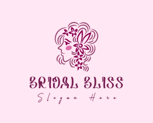 Bride - Beauty Woman Flower logo design