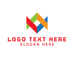 App - Multicolor Geometric Wave logo design