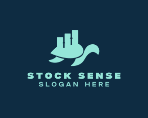 Stocks - Turtle Stocks Graph logo design