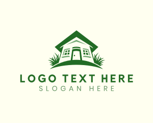 Eco - House Lawn Landscaping logo design