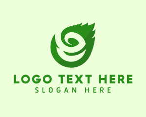 Green - Eco Leaf Letter E logo design