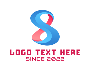 E Commerce - Ribbon Infinity Loop logo design