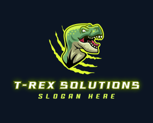 Trex Dinosaur Tyrannosaurus logo design