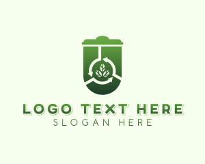 Recycling Bin - Eco Trash Sanitation logo design