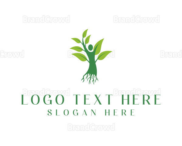 Human Tree Plant Logo