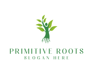 Human Tree Plant logo design