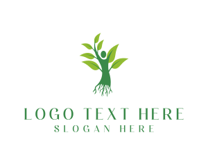 Human Tree Plant Logo