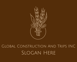 Produce - Minimalist Wheat Grain logo design