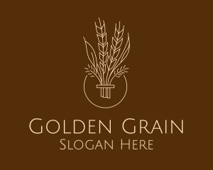 Grain - Minimalist Wheat Grain logo design