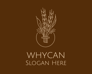 Baking - Minimalist Wheat Grain logo design