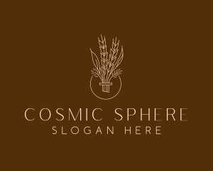 Minimalist Wheat Grain  logo design