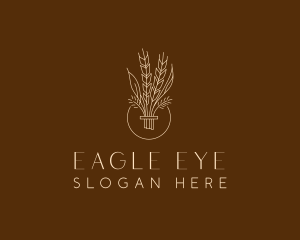 Minimalist Wheat Grain  logo design