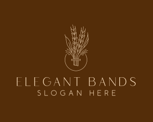 Minimalist Wheat Grain  logo design