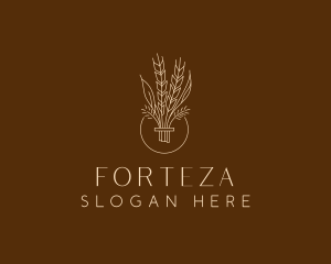 Minimalist Wheat Grain  logo design