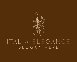 Minimalist Wheat Grain  logo design