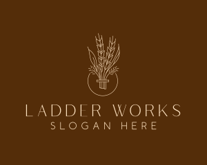 Minimalist Wheat Grain  logo design