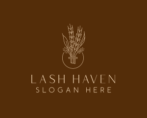 Minimalist Wheat Grain  logo design