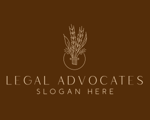 Minimalist Wheat Grain  logo design