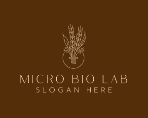 Minimalist Wheat Grain  logo design