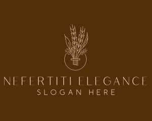 Minimalist Wheat Grain  logo design