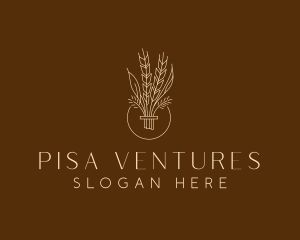 Minimalist Wheat Grain  logo design