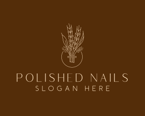 Minimalist Wheat Grain  logo design