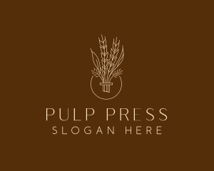 Minimalist Wheat Grain  logo design