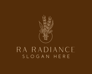 Minimalist Wheat Grain  logo design