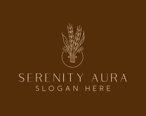 Minimalist Wheat Grain  logo design