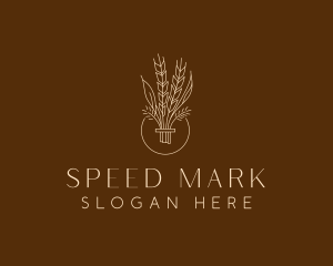 Minimalist Wheat Grain  logo design