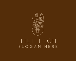 Minimalist Wheat Grain  logo design