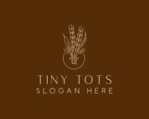 Minimalist Wheat Grain  logo design